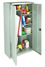 Storage Cupboard with Four Shelves & Hanging Rail
